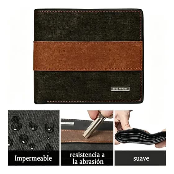 Billetera de piel con protección RFID