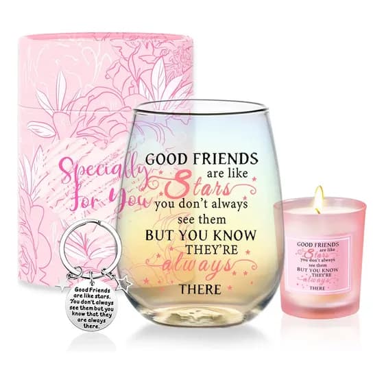 Set de vasos de vidrio para amiga o mamá